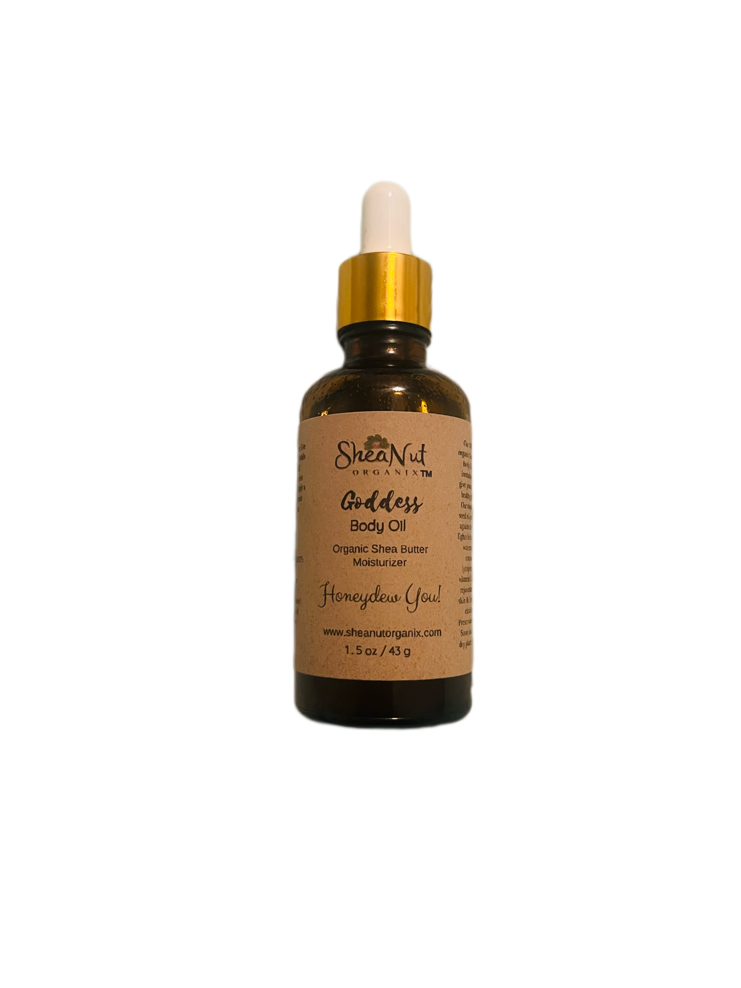 Goddess Glow Body Oil- Organic Shea Butter Moisturizer