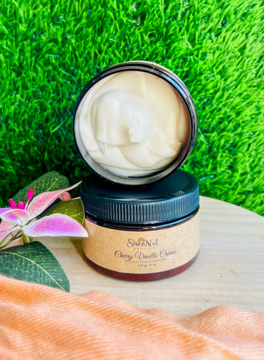 Cherry Vanilla Cream Whipped Shea Mango Butter 4 oz