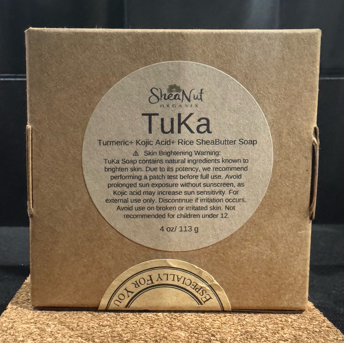 TuKa Soap- Tumeric + Kojic Acid + Rice SheaButter Soap
