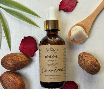 Goddess Glow Body Oil- Organic Shea Butter Moisturizer
