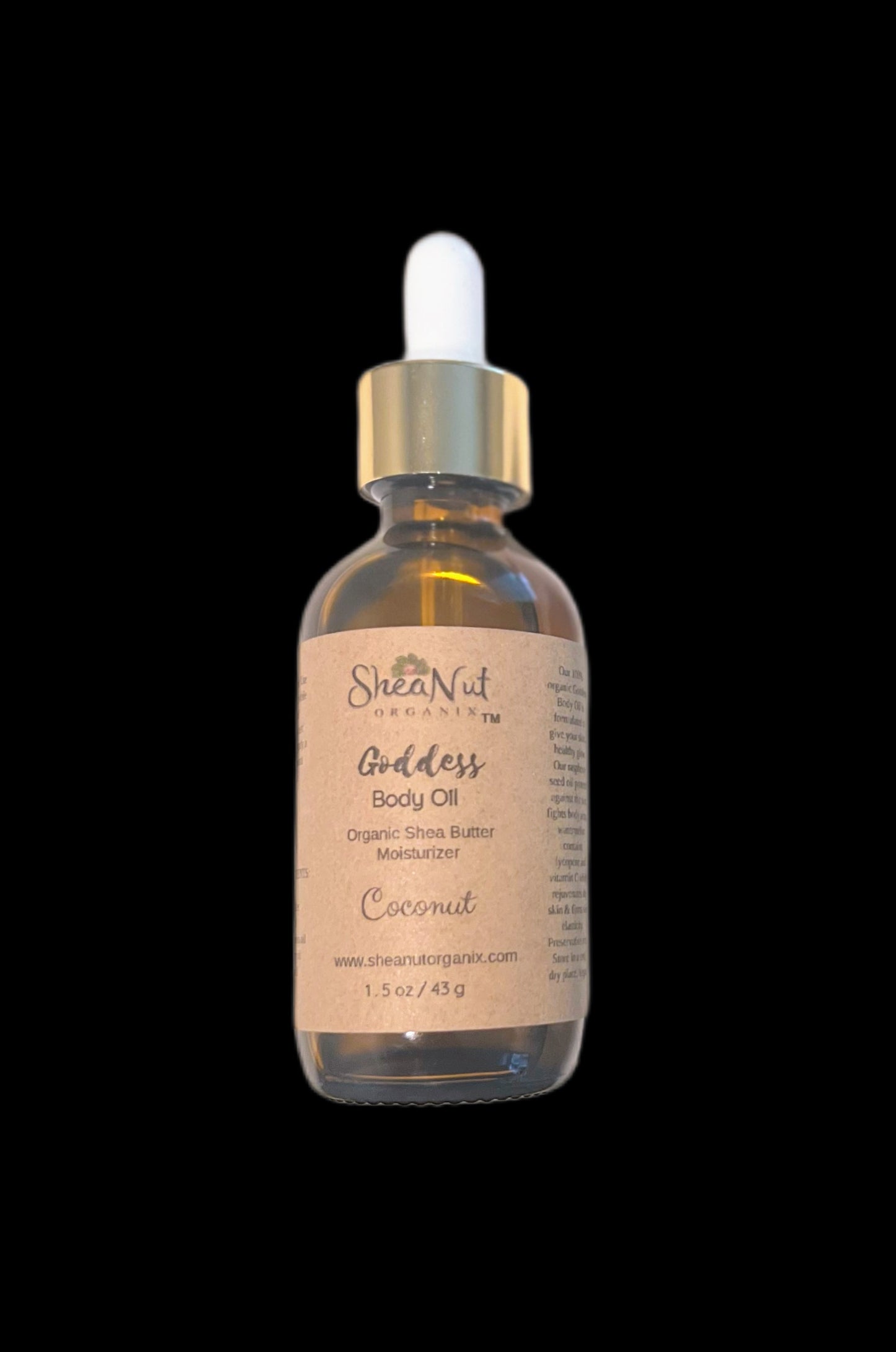 Goddess Glow Body Oil- Organic Shea Butter Moisturizer