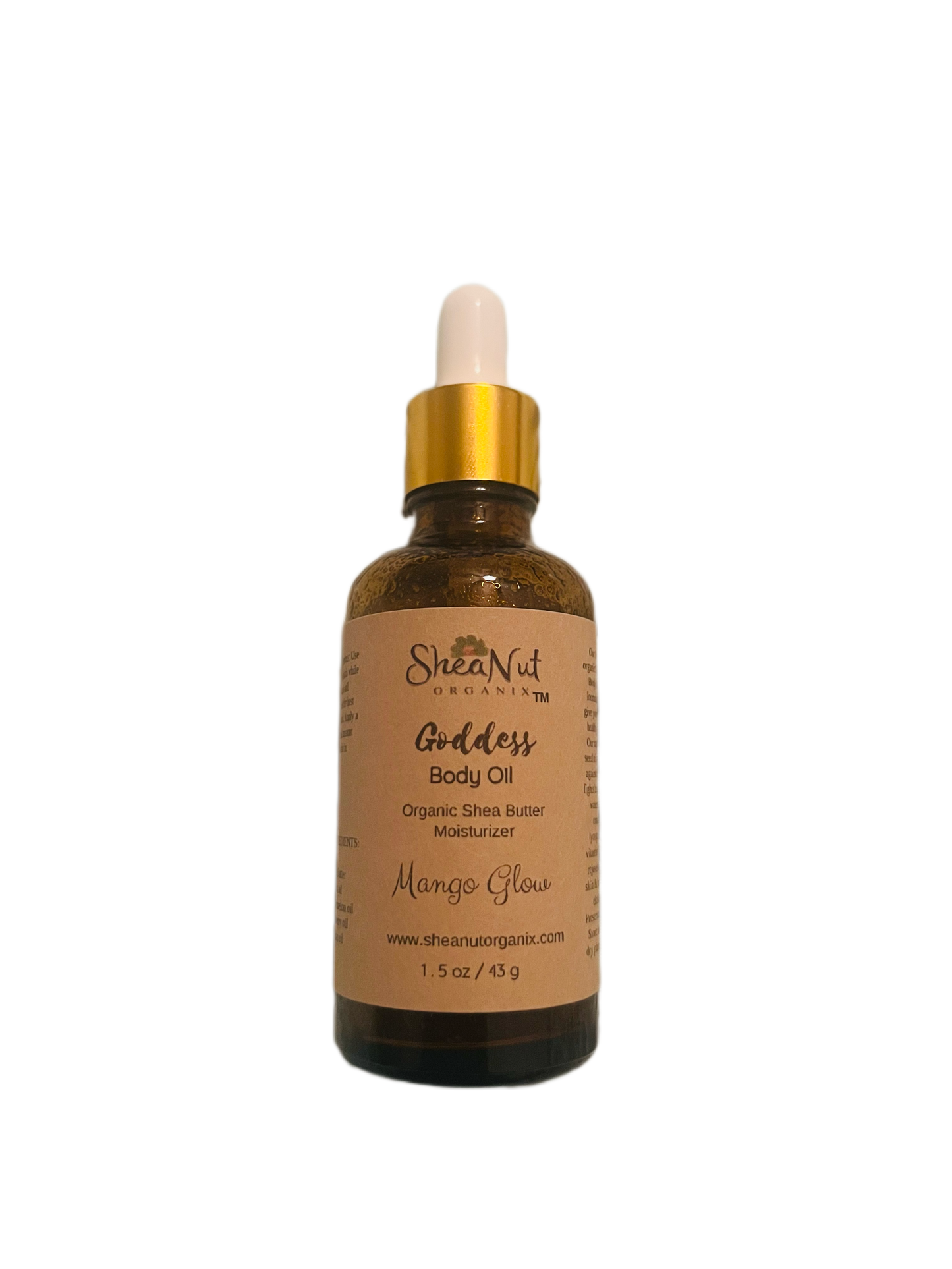 Goddess Glow Body Oil- Organic Shea Butter Moisturizer