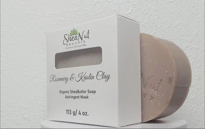 Rosemary & Kaolin Clay- Organic Shea Butter + Rosemary Soap- Astringent Mask